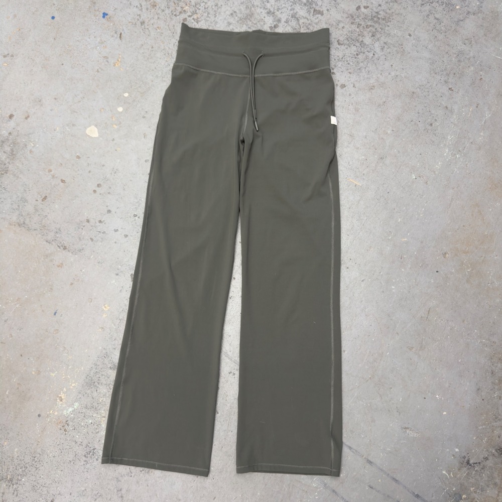 Vuori VW489 Women Olive Green Wide Leg Drawstring Performance Pants Size M